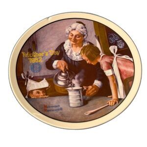 Norman Rockwell Mothers Day 1982 collection plate